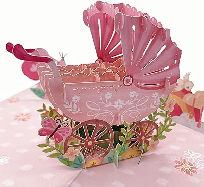 Carte de vœux pop-up 3d feuille avec nouveau design pour petites filles, carte