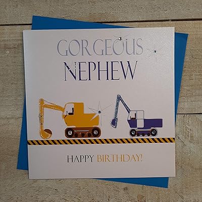 Cartes en coton blanc n80 \"anniversaire du grand neveu\" carte d'anniversaire pour enfants
