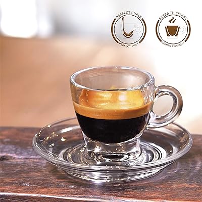 Ensemble de tasses à café expresso ocean avec soucoupes, 70 ml, 6 pièces