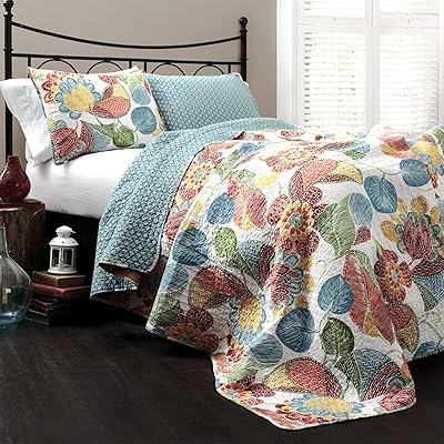 Lush decor un ensemble de couvre-lit réversible 3 pièces avec imprimé