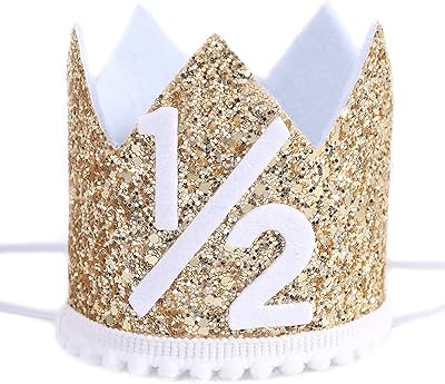 Couronne de fête d'anniversaire, chapeau de fête d'anniversaire doré, réglable et réutilisable, décorations