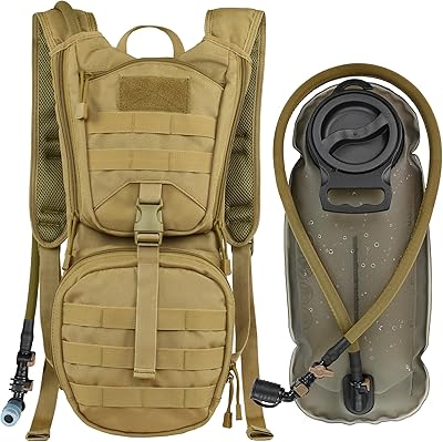 Sac à dos d'hydratation tactique molle marshway avec sac à eau en tpu