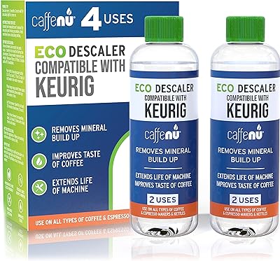 Détartrant (paquet de 2 utilisations par bouteille) - solution de nettoyage tout-en-un pour keurig, nespresso, breville, delonghi et toutes les machines à café et expresso. Gagnez du temps et de l'argent avec Diaytar