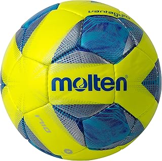 Ballon de football en similicuir cousu main, taille 5, jaune