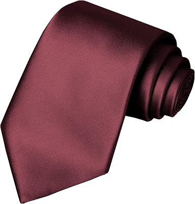Cravate en satin uni de couleur pure pour homme + coffret cadeau, taille