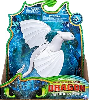 Dragons dreamworks figurine de dragon light fury avec pièces mobiles pour enfants