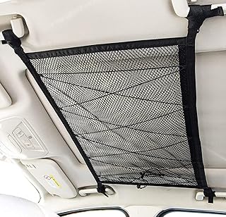 Filet de rangement intérieur de toit pour suv delfino double couche avec clip