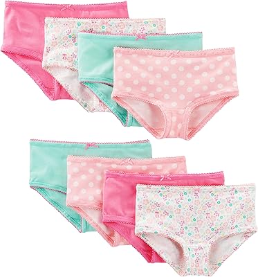 Lot de 8 sous-vêtements style bikini carters pour filles (paquet de 8)