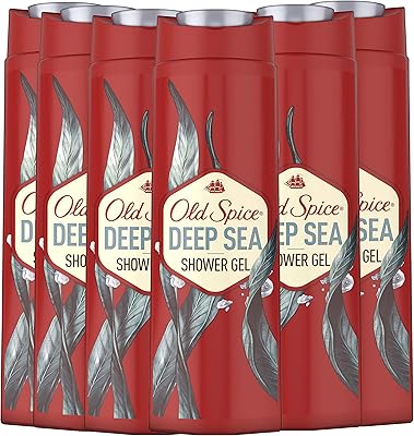 Gel douche old spice deep sea pour homme 6x 400 ml