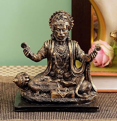 Statue du seigneur hanuman aux rubans de marée (27 cm x 10 cm) - statue d'idole hanuman pour table et bureau du temple. Des milliers de références à découvrir sur Diaytar Sénégal