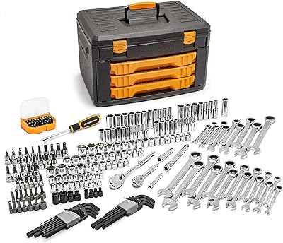 Coffret à outils mécanique gearrunch à 3 tiroirs, 232 pièces