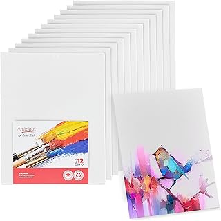 Peintures sur toile artlicious 12 pièces - pack super économique 8" x 10"