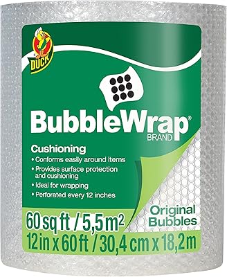 Rouleau de papier bulle de marque duck avec oreiller original, taille 12" x