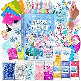 Kit de fabrication de nuages ​​de slime de neige, slime métallique transparent