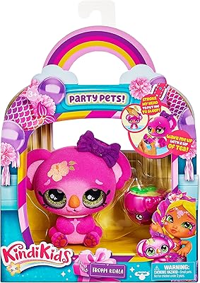Kindie kids party pets tropy koala, poupée koala à collectionner, avec yeux clignotants