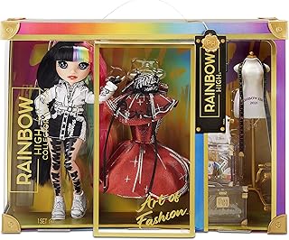 Poupée de collection rainbow high jett dawson 2021 avec cheveux noirs et 2