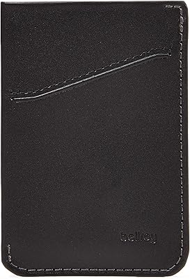 Porte-cartes belroy, portefeuille fin en cuir (max. 8 cartes et billets), noir, taille