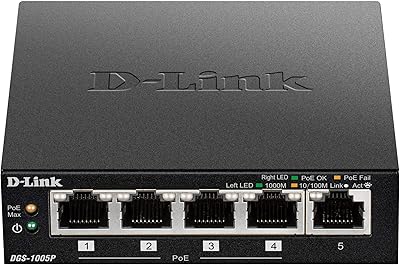 Switch poe d-link, ordinateur de bureau non géré gigabit ethernet 5 ports