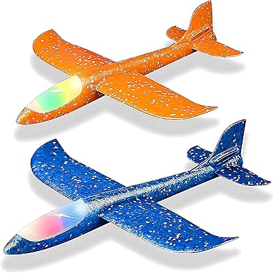 Ensemble de jouets d'avion éclairé par led sarawaunt - grand avion en mousse