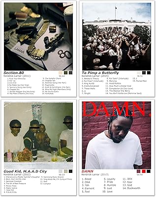 Affiches murales blue river kendrick lamar - lot de 4 (11 x 14) pouces. Diaytar : Vivez l'expérience du shopping malin