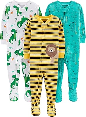 Pyjama confortable en coton pour tout-petits et petits garçons paquet de 3