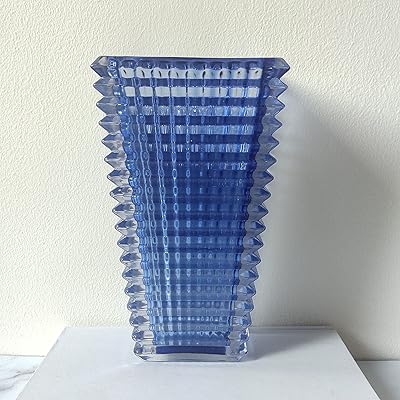 Vase en cristal bleu sihia life avec 20 pièces de remplissage