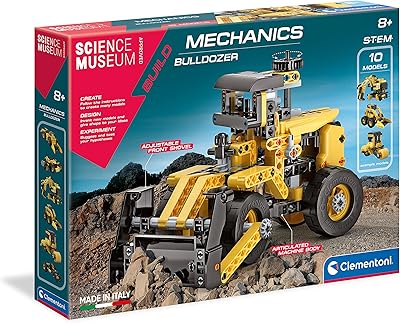 Clementoni-61718 - musée des sciences - laboratoire de mécanique - bulldozer - fabriqué en italie - kit de construction de véhicules pour enfants à partir de 8 ans, anglais. Diaytar : Quand qualité rime avec économie