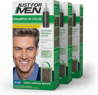Shampooing just for men coloration pour hommes avec vitamine e pour des cheveux