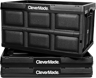Bacs de rangement pliables clevermaid de 32 litres - bacs de rangement pliables