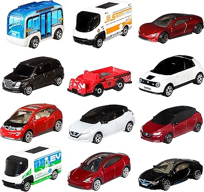 Matchbox - ensemble de 12 voitures et camions électriques moulés sous pression