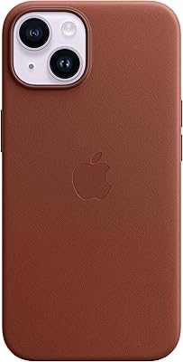 Coque mobile en cuir apple pour iphone 14 avec magsafe