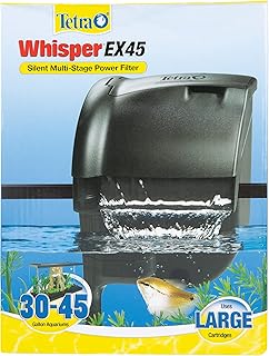 Filtre tetra whisper ex45 pour aquarium de 30 à 45 gallons, filtration silencieuse