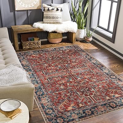 Tapis lavable valinoog 6x9 - tapis ultra fin de la collection antique, tapis