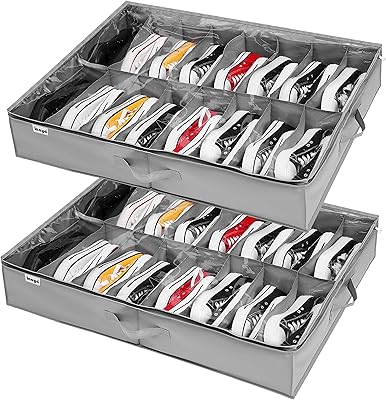 Ensemble de rangement pour chaussures sous le lit inaya 2 pièces