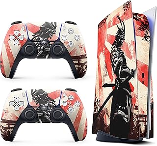 Autocollant hk studio playstation 5 avec samurai warrior facile à décoller et coller