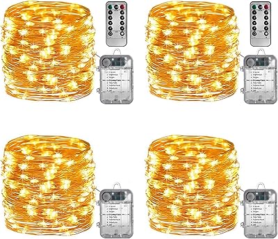 Sterno home gl40736 guirlande lumineuse féerique à piles, 50 pièces, 65,6 pieds, comprend