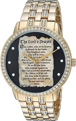 Montre décontractée à quartz et en alliage de métal 'ew lords prayer' d'ewatchfactory