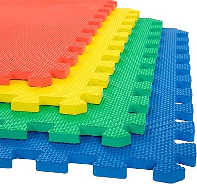 Tapis de sol en mousse eva stalwart - sol doux pour l'exercice, le yoga,