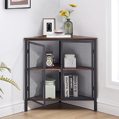 Armoire de rangement d'angle en bois viselo, organisateur sur pied pour petits espaces