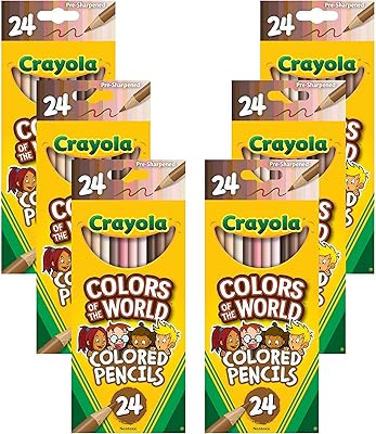 Ensemble de crayons de couleur crayola en gros, couleurs du monde, 6 ensembles