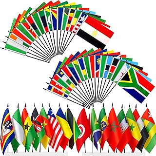 Collection de drapeaux des pays africains de consommation 54 petits drapeaux à main, taille 8,2 x 5,5 pouces. Diaytar : Le discount intelligent pour consommateurs avisés