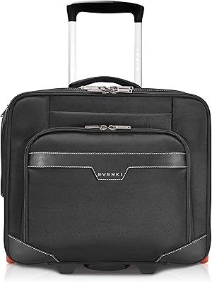 Sacoche professionnelle à roulettes pour ordinateur portable everki journey business 16", nylon balistique