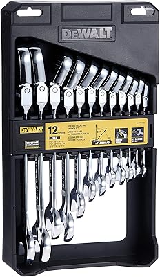 Jeu de clés à cliquet dewalt sae, flexibles, 12 pièces (dwmt19231)