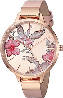 Montre florale dorée de nine west