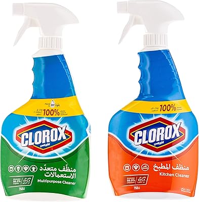 Nettoyant désinfectant pour cuisine clorox, 750 ml + nettoyant désinfectant multi-usages, 750 ml