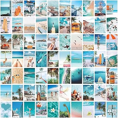 Kit de collage mural de 100 pièces d'images esthétiques, ensemble de cartes postales