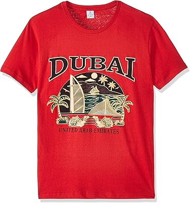 T-shirt dubaï d115 dubai pour homme, rouge, rouge