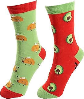 Pavilion gift company chaussette unisexe taco et avocat, vert, moyen, gris chiné, m