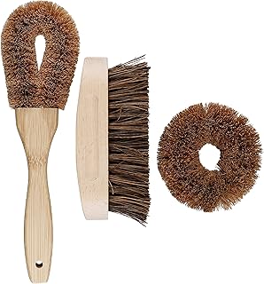 Ensemble de brosses à récurer écologiques en noix de coco natural elements, 3