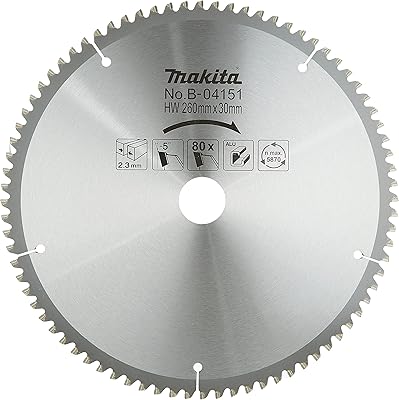 Scie à lame de coupe en aluminium makita b-o4151, diamètre de lame 260